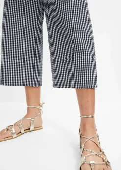 Online Pantalón con estampado de cuadros vichy Mujer Pantalones