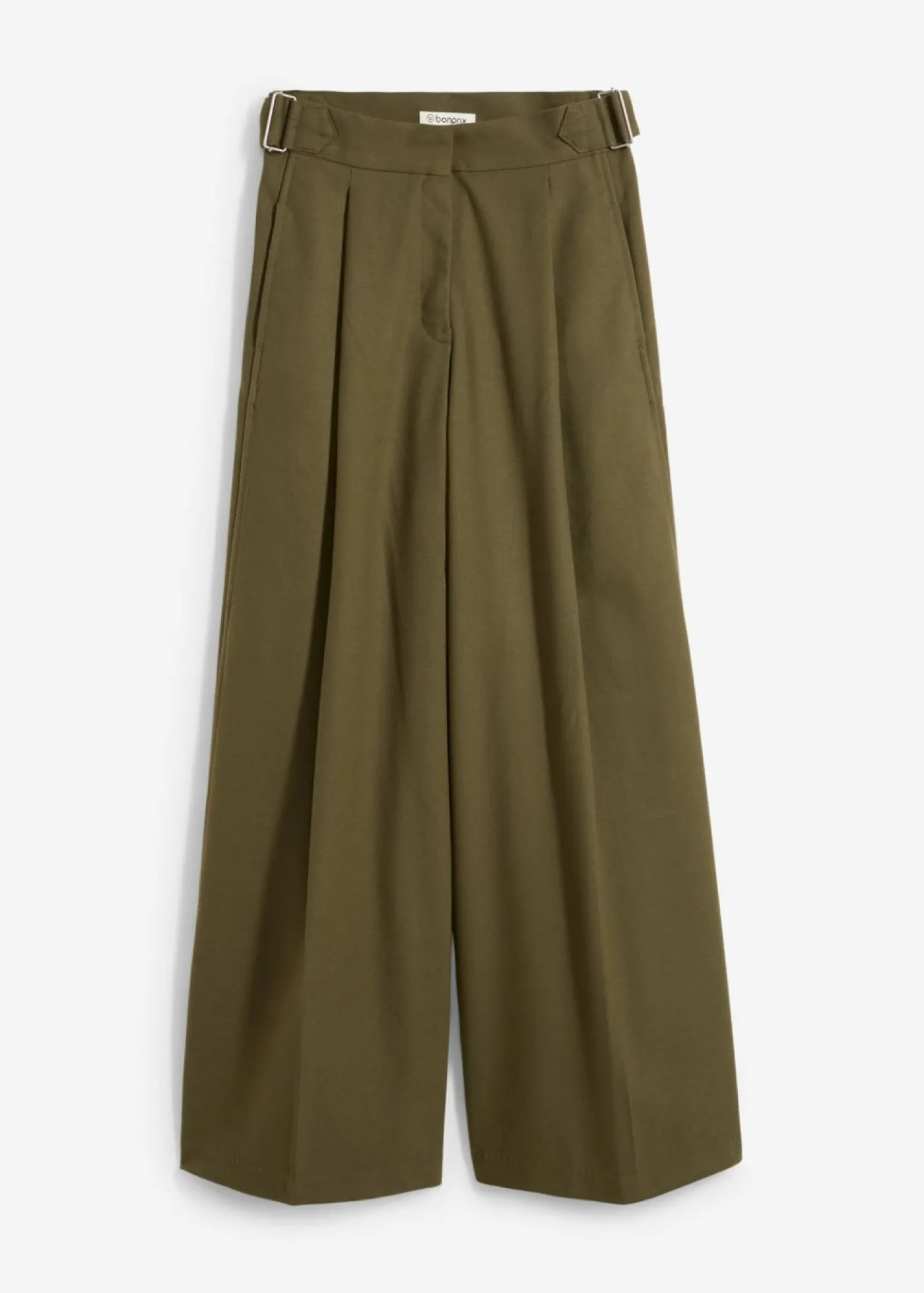 Online Pantalón con hebilla lateral de mezcla de viscosa Mujer Esenciales|Pantalones