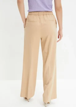 Hot Pantalón con pinzas y cinturilla cómoda Mujer Pantalones