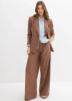 Discount Pantalón con pinzas y cinturilla cómoda Mujer Pantalones