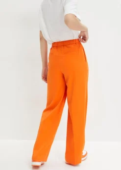Pantalón con pinzas y cinturilla cómoda Mujer Pantalones