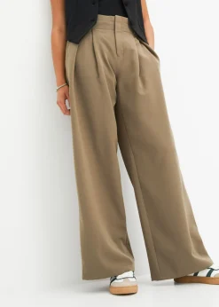 Discount Pantalón con pinzas y cinturilla cómoda Mujer Pantalones