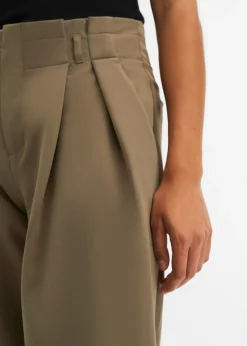 Discount Pantalón con pinzas y cinturilla cómoda Mujer Pantalones