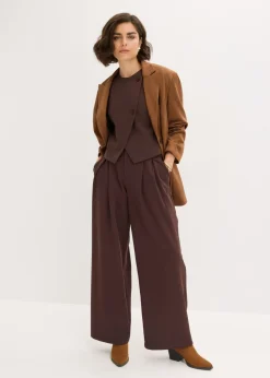 Sale Pantalón con pinzas y cinturilla cómoda Mujer Pantalones