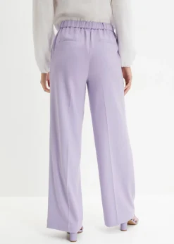 Outlet Pantalón con pinzas y cinturilla cómoda Mujer Pantalones