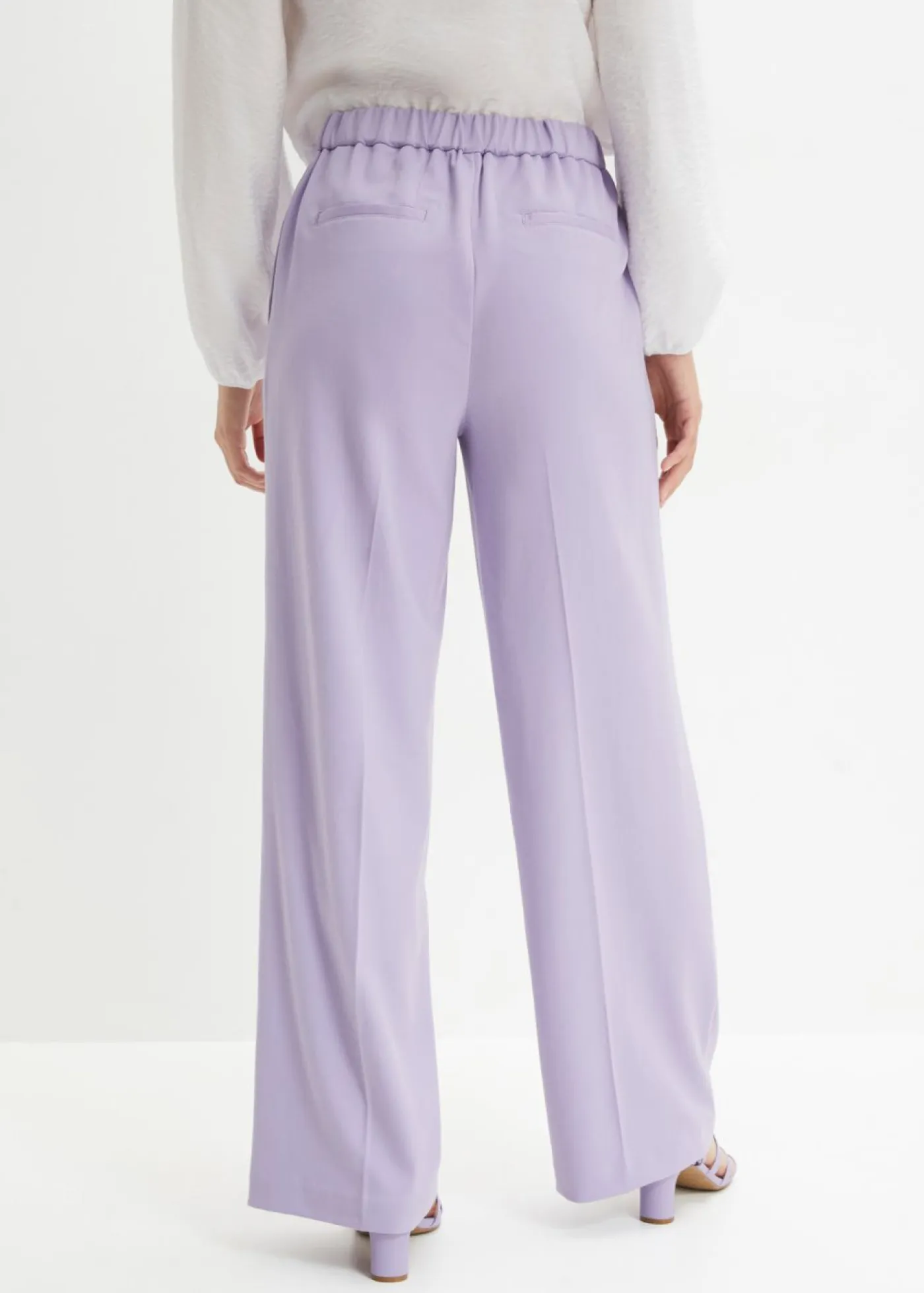 Outlet Pantalón con pinzas y cinturilla cómoda Mujer Pantalones