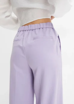 Outlet Pantalón con pinzas y cinturilla cómoda Mujer Pantalones