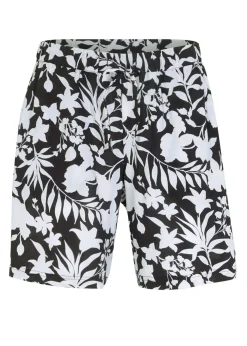 Outlet Pantalón corto ancho de viscosa con cómoda cinturilla alta Mujer Shorts|Pantalones