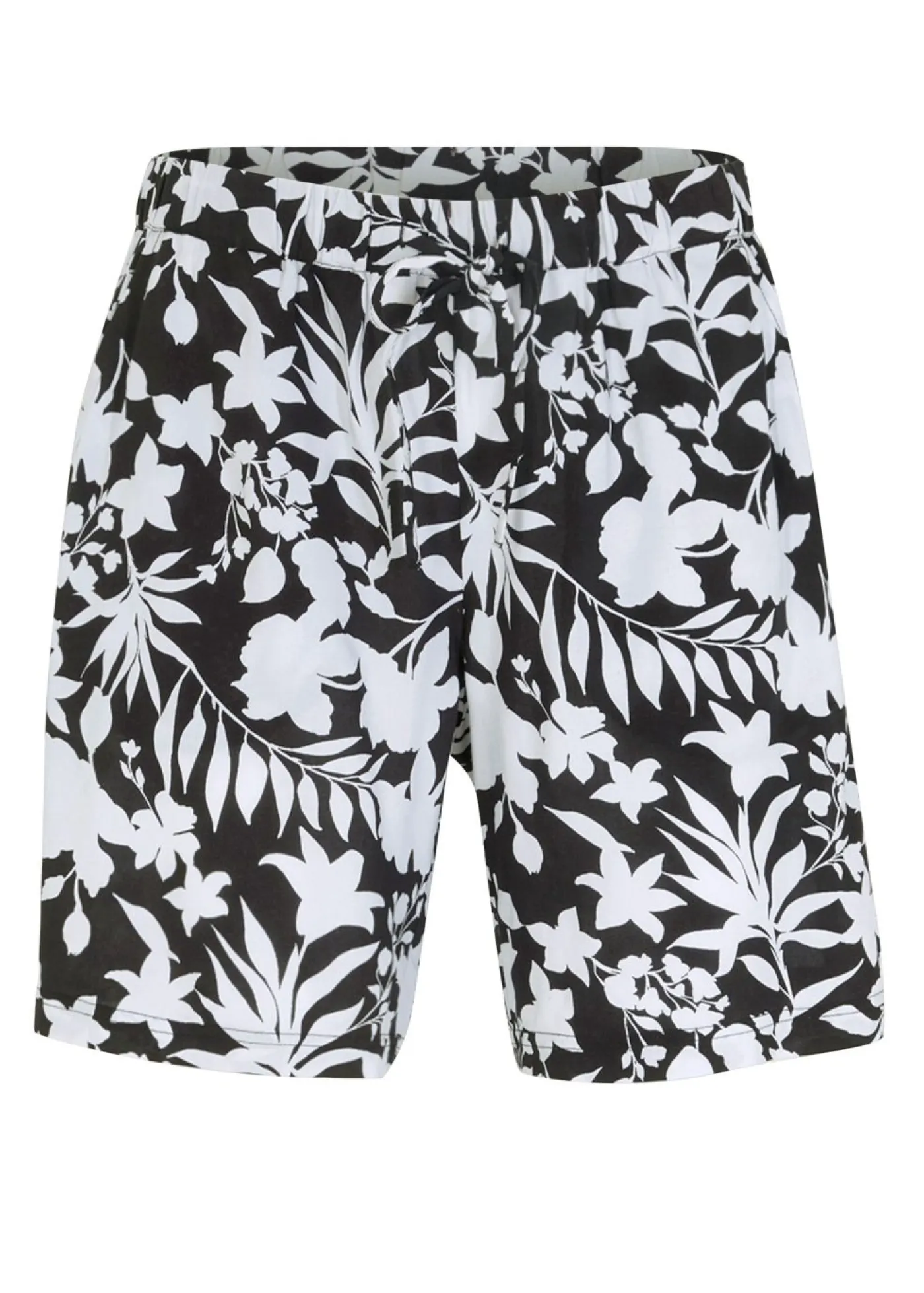 Outlet Pantalón corto ancho de viscosa con cómoda cinturilla alta Mujer Shorts|Pantalones