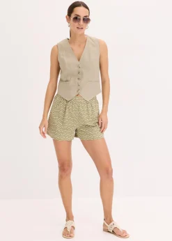 Hot Pantalón corto con bordado calado Mujer Shorts|Pantalones