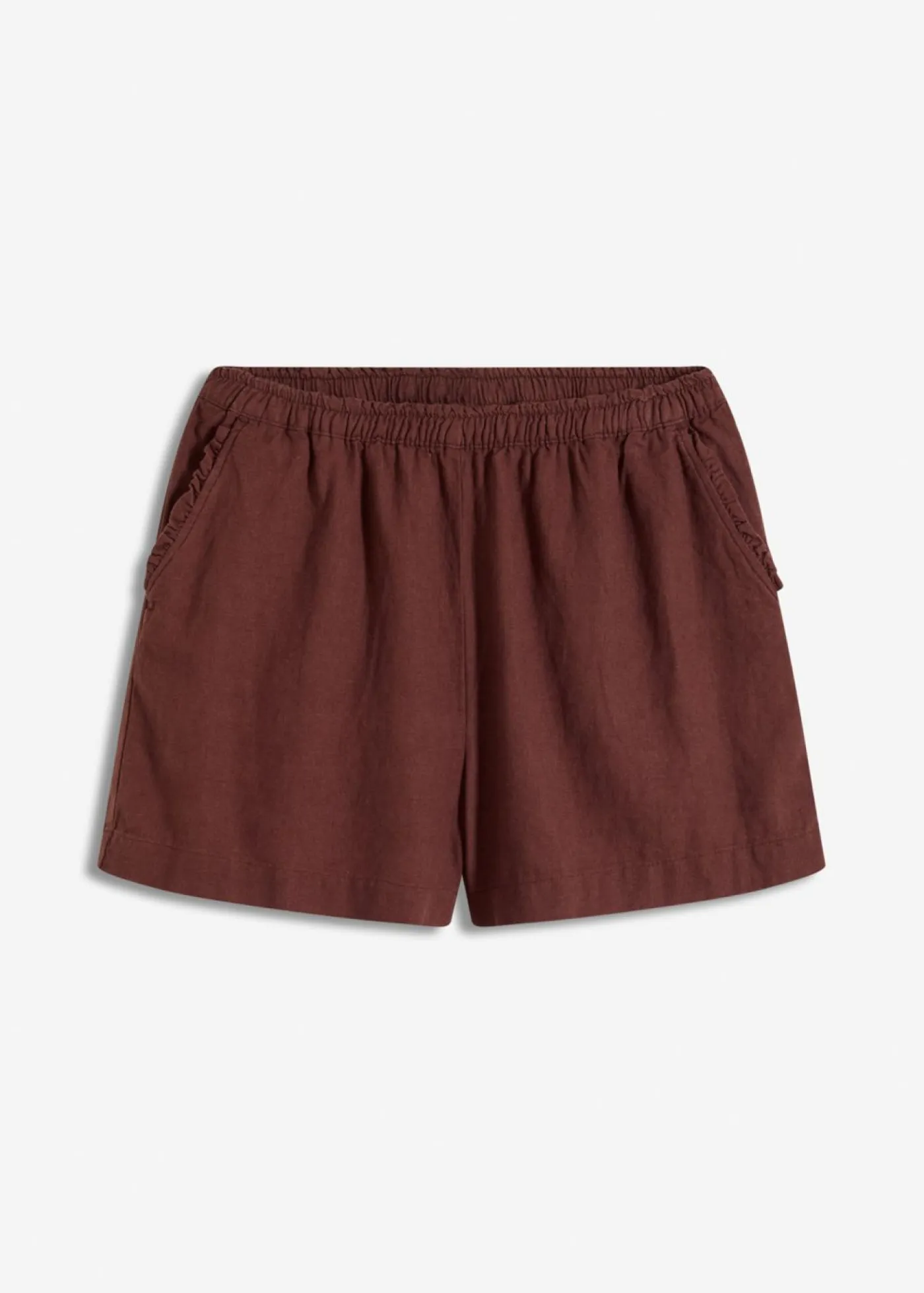 Hot Pantalón corto con contenido de lino Mujer Shorts|Pantalones