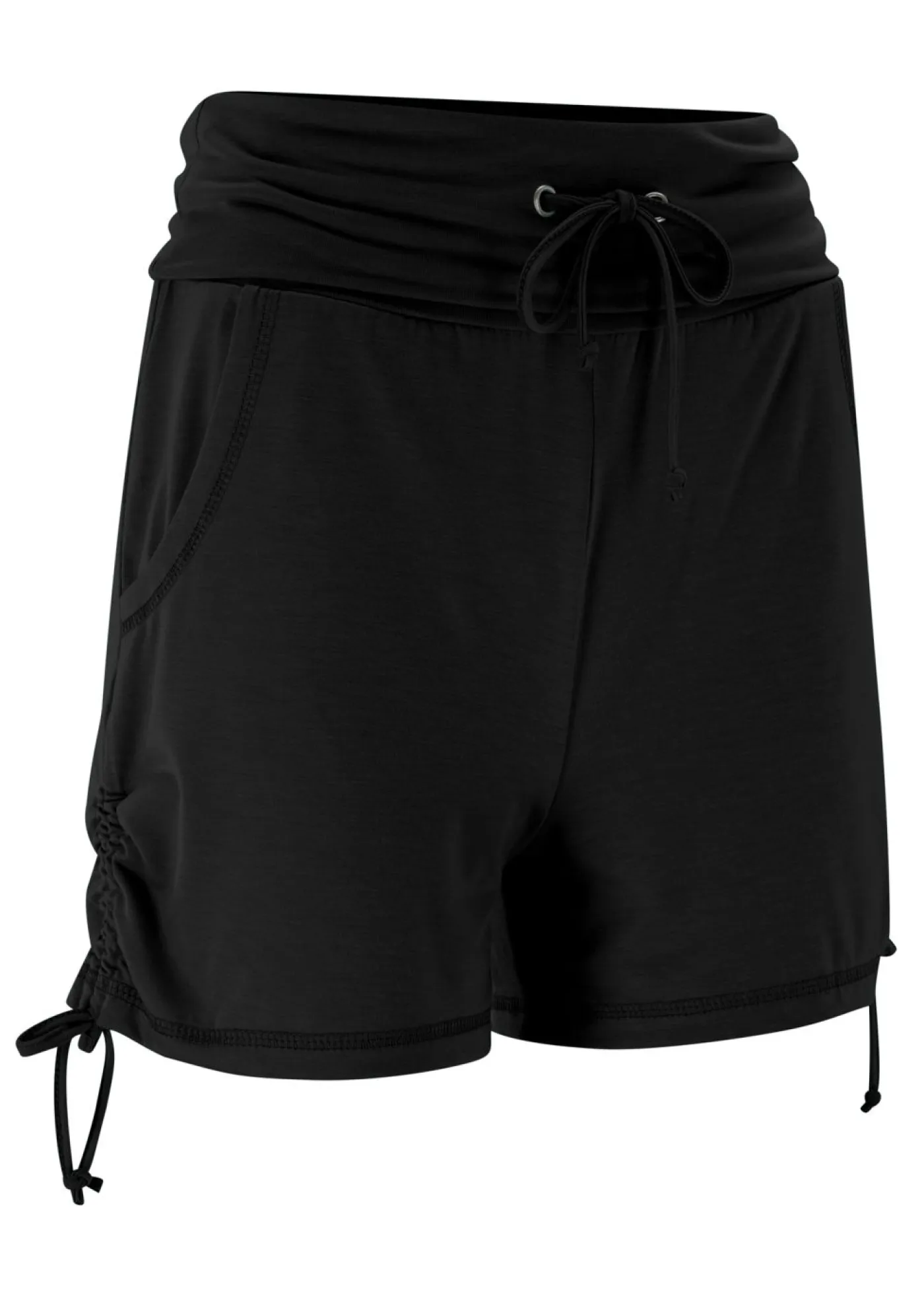 New Pantalón corto con fruncido Mujer Shorts|Pantalones