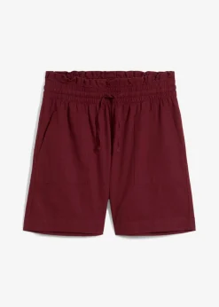 Online Pantalón corto con lino Mujer Shorts|Pantalones
