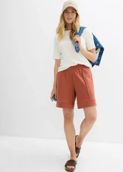 New Pantalón corto de chándal de mezcla de algodón Mujer Shorts|Ropa Cómoda