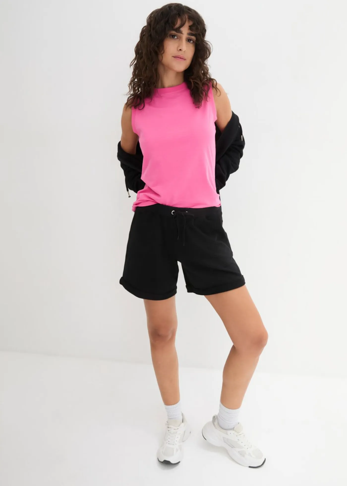 Outlet Pantalón corto de chándal de algodón puro Mujer Shorts|Básicos