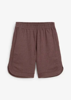 Pantalón corto de chándal de mezcla de algodón con corte ancho Mujer Shorts|Pantalones