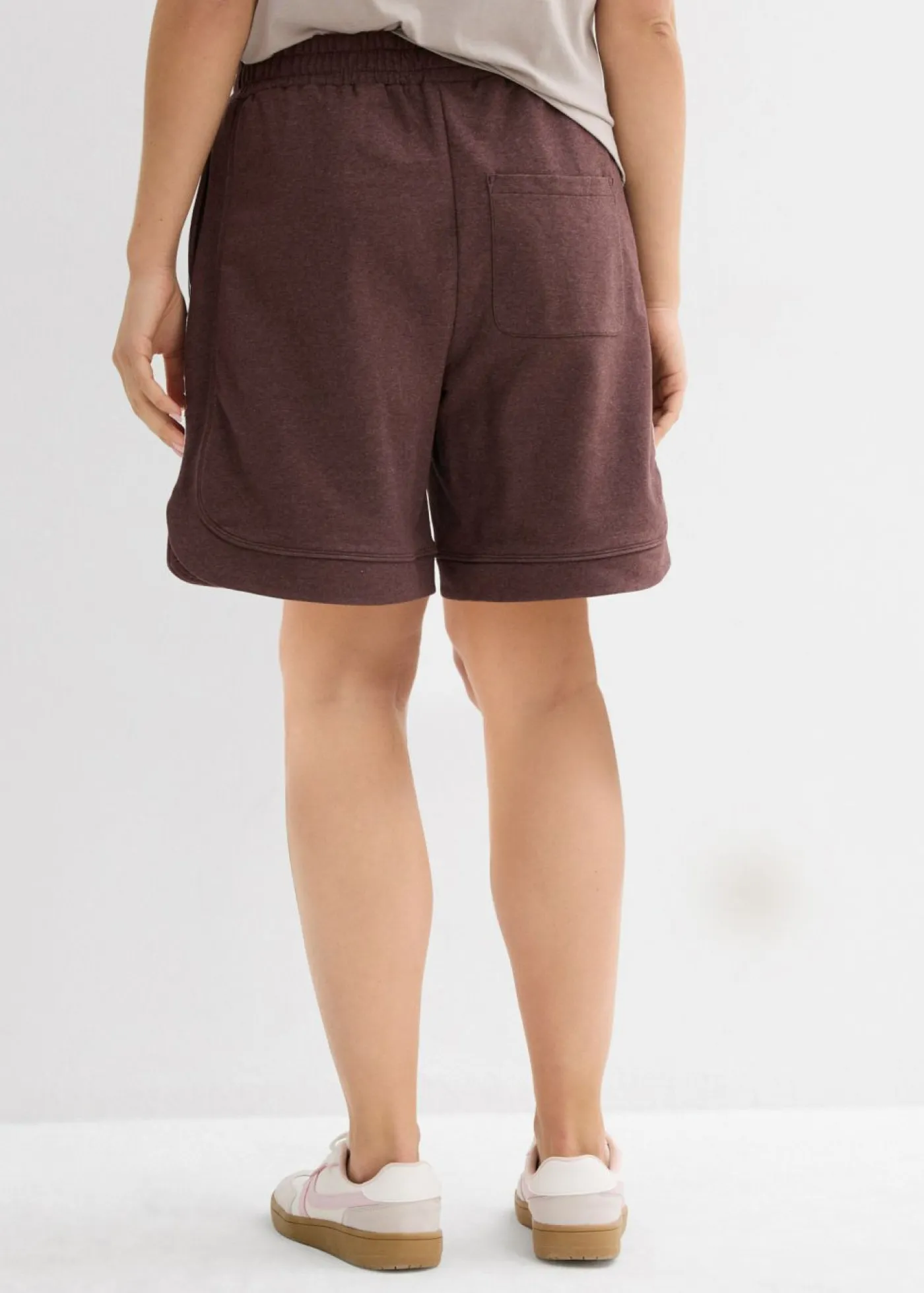 Pantalón corto de chándal de mezcla de algodón con corte ancho Mujer Shorts|Pantalones
