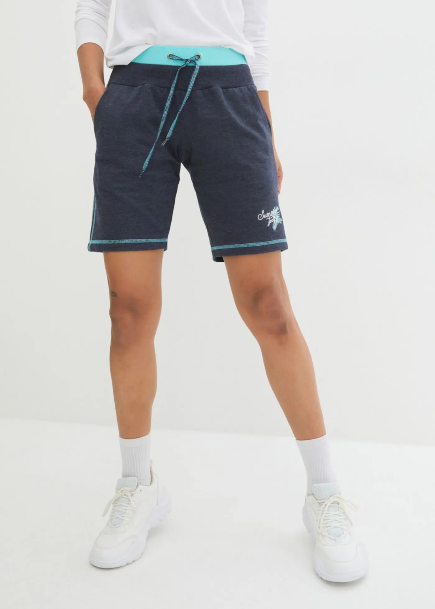 Online Pantalón corto de chándal de mezcla de algodón Mujer Conjuntos De Traje De Baño|Ropa De Playa