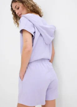 Outlet Pantalón corto de chándal de algodón puro Mujer Shorts|Ropa Cómoda