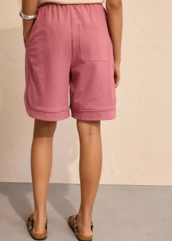 Sale Pantalón corto de chándal de mezcla de algodón con corte ancho Mujer Shorts|Pantalones