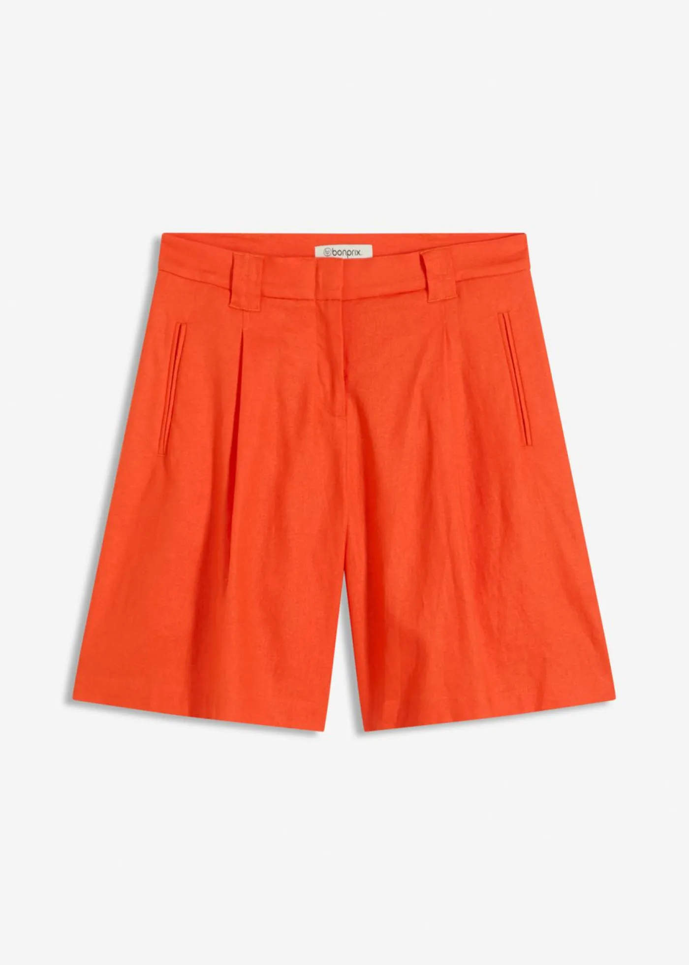 Clearance Pantalón corto de mezcla de lino ligero Mujer Shorts|Pantalones