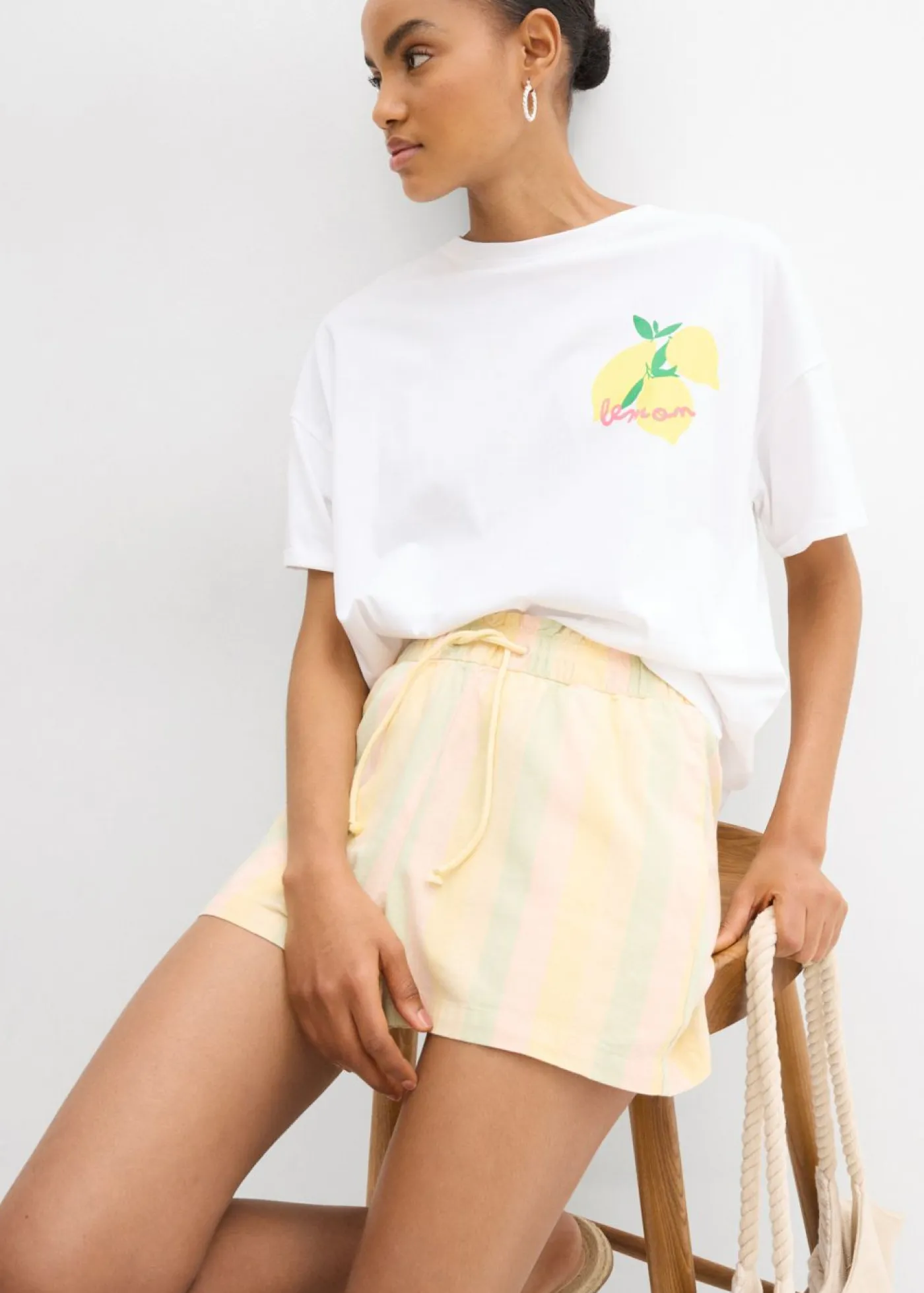 Best Pantalón corto de mezcla de lino vaporoso Mujer Shorts|Pantalones
