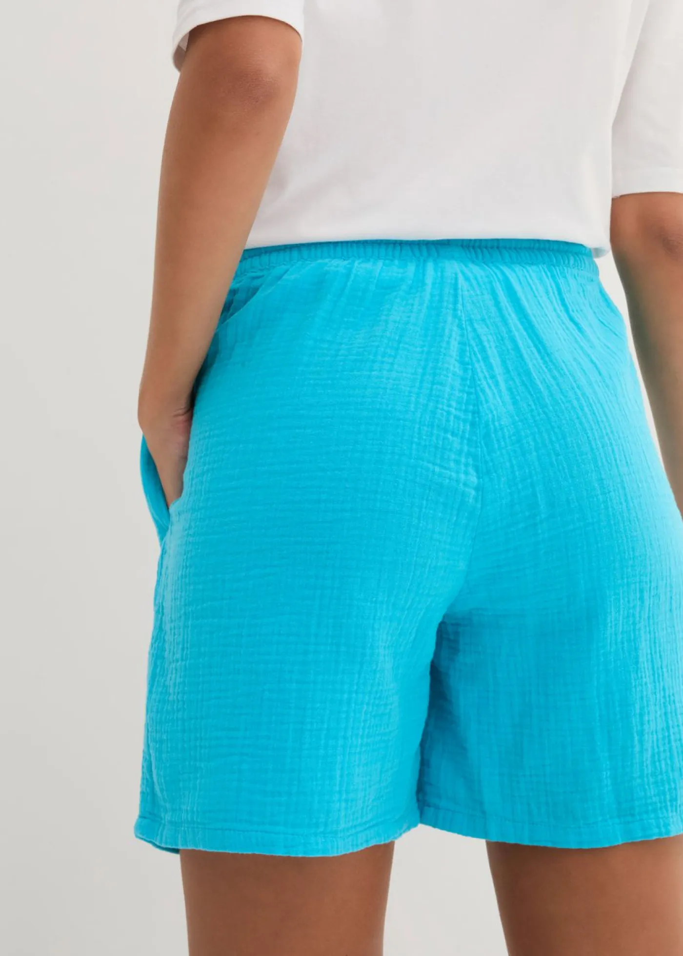 New Pantalón corto de muselina Mujer Shorts|Pantalones