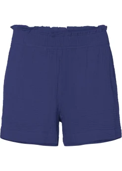 New Pantalón corto de muselina de algodón puro Mujer Shorts|Pantalones