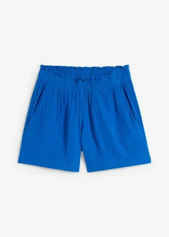 New Pantalón corto de muselina de algodón puro Mujer Shorts|Pantalones