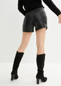 Online Pantalón corto de piel sintética Mujer Shorts|Pantalones