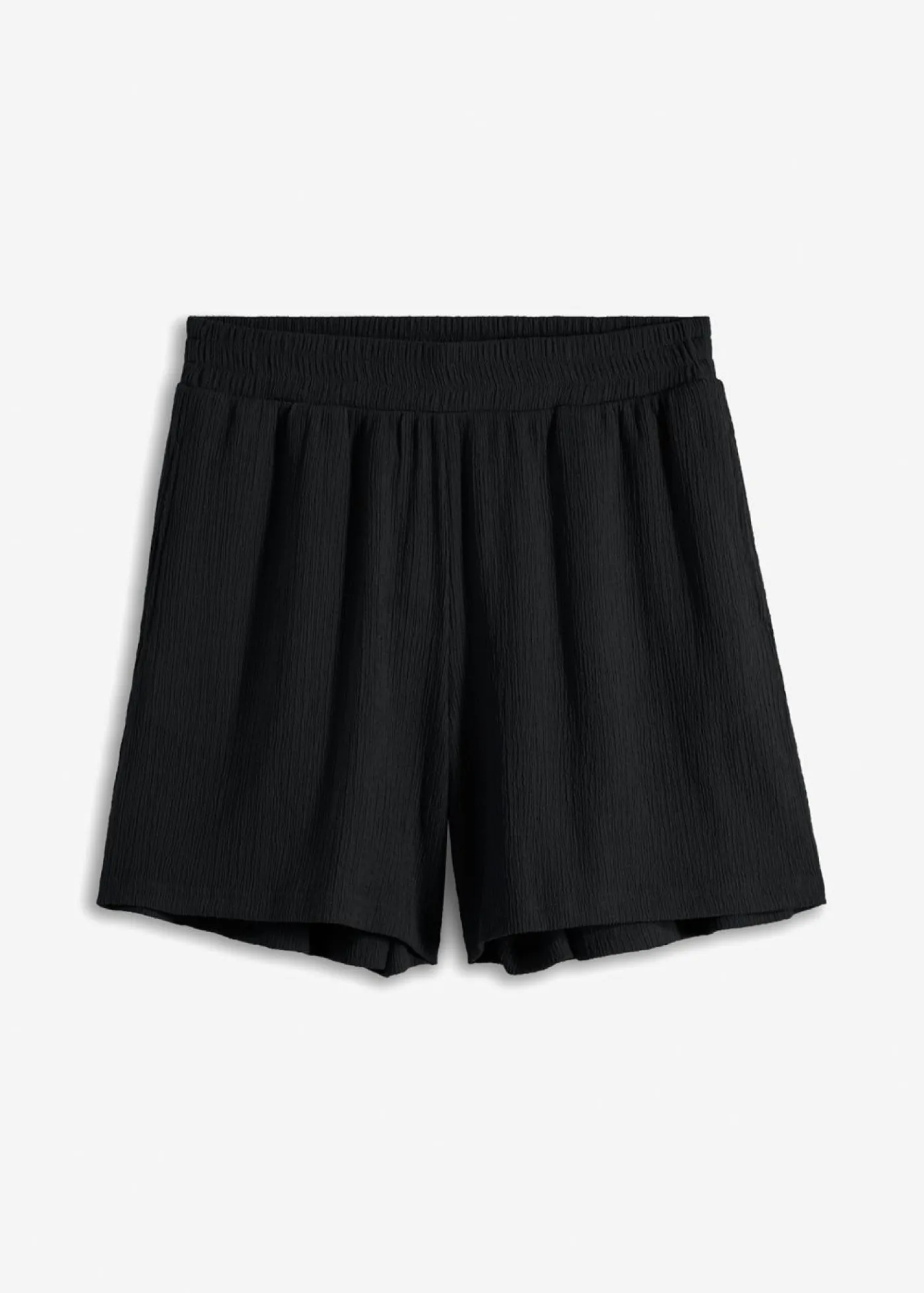 Discount Pantalón corto de punto estructurado sin cierre con cinturilla alta Mujer Shorts|Pantalones