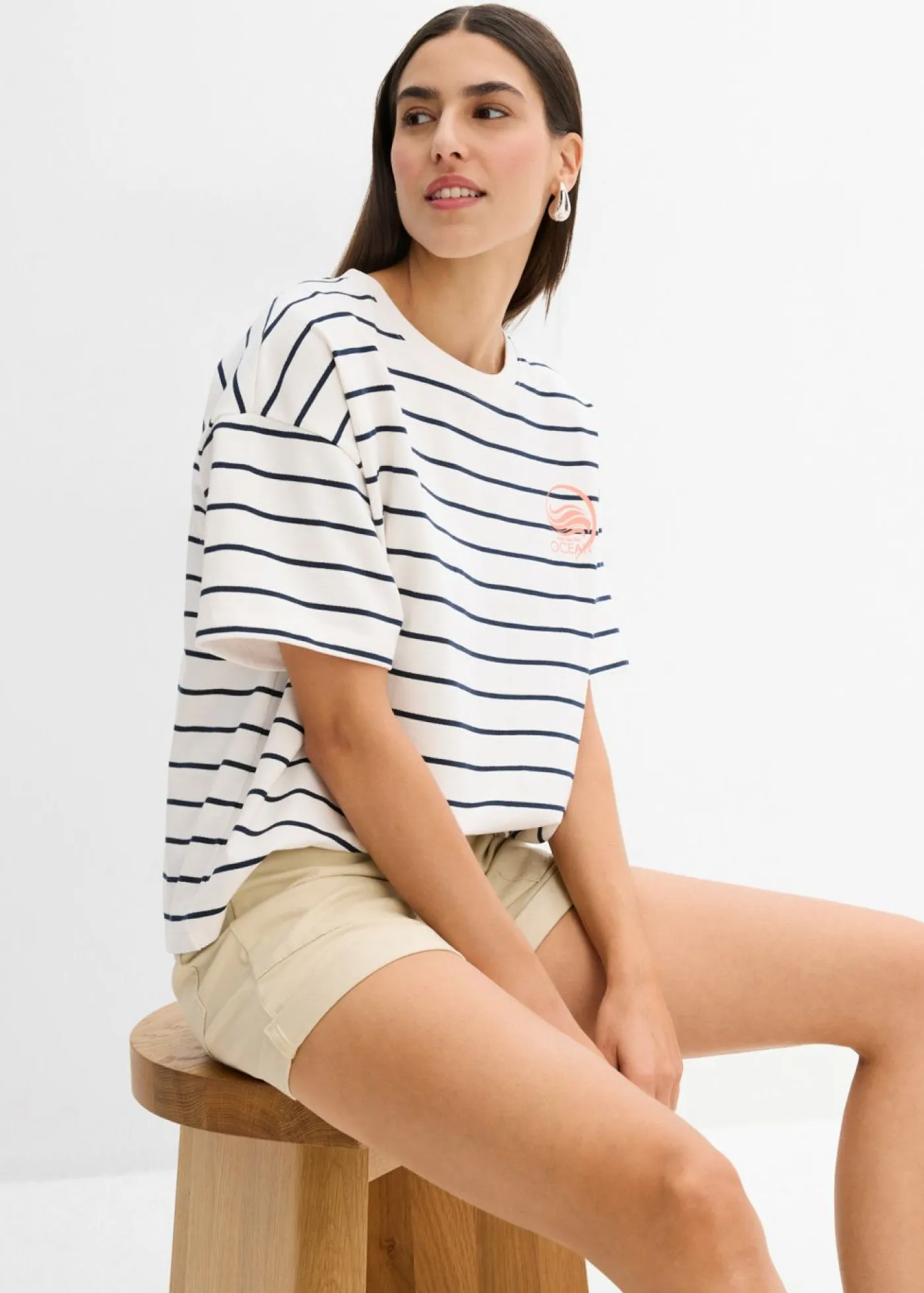 Outlet Pantalón corto de sarga Mujer Shorts|Pantalones