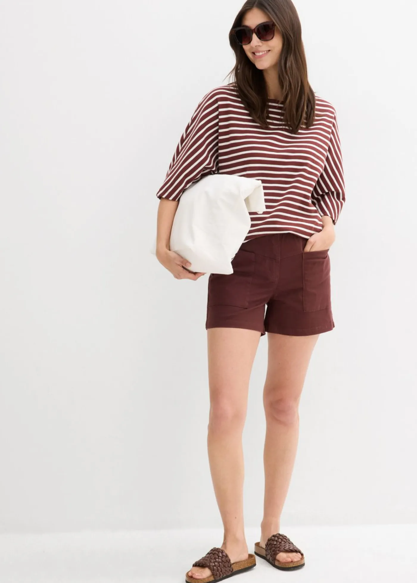 Discount Pantalón corto de sarga Mujer Shorts|Pantalones