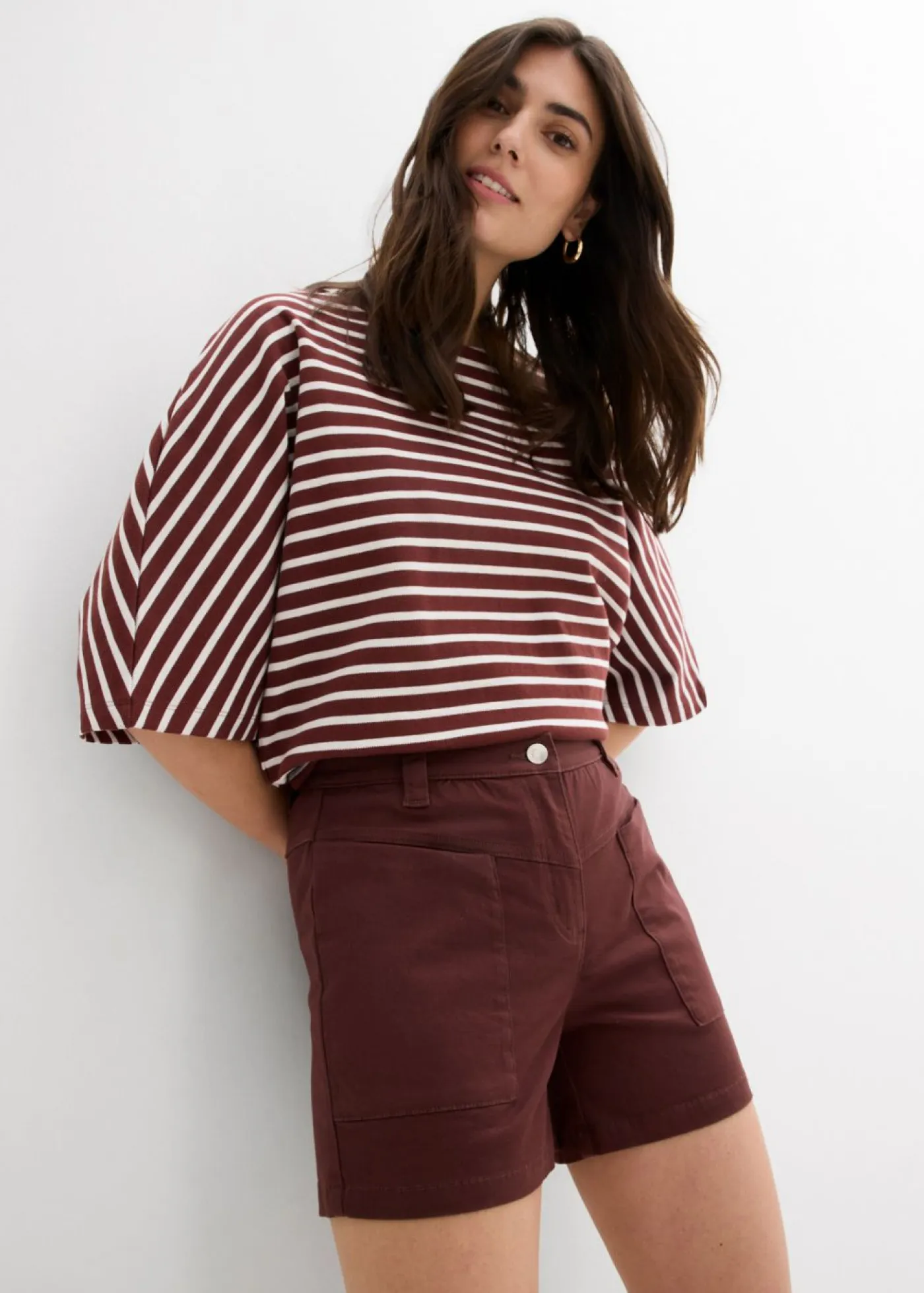 Discount Pantalón corto de sarga Mujer Shorts|Pantalones