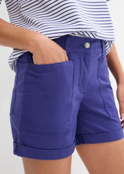 Pantalón corto de sarga Mujer Shorts|Pantalones