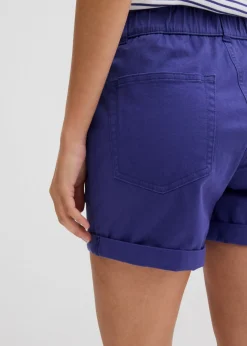Pantalón corto de sarga Mujer Shorts|Pantalones
