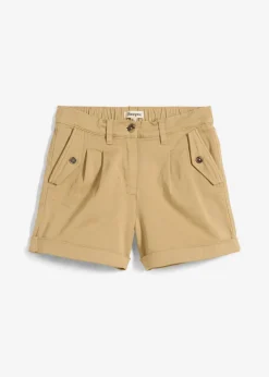 Clearance Pantalón corto de sarga con talle alto Mujer Shorts|Pantalones
