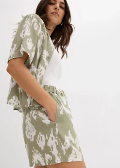 Best Pantalón corto de viscosa con cinturilla cómoda Mujer Shorts|Pantalones