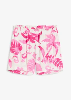 New Pantalón corto de viscosa estructurada Mujer Shorts|Pantalones