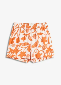 Sale Pantalón corto estampado de viscosa fluida Mujer Shorts|Pantalones