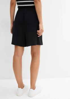 Outlet Pantalón corto sin cierre de mezcla de viscosa suave Mujer Shorts|Básicos