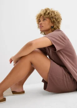 Sale Pantalón corto sin cierre de punto fino Mujer Conjuntos De Ropa|Shorts