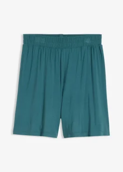 Clearance Pantalón corto sin cierre de mezcla de viscosa suave Mujer Shorts|Básicos