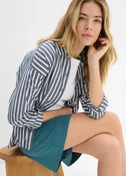 Clearance Pantalón corto sin cierre de mezcla de viscosa suave Mujer Shorts|Básicos