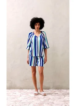 Online Pantalón corto sin cierre de viscosa fina Mujer Shorts|Pantalones