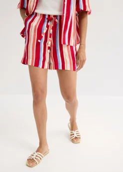 Discount Pantalón corto sin cierre de viscosa fina Mujer Shorts|Pantalones