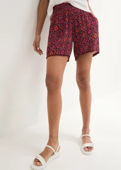 New Pantalón corto sin cierre, estampado y con cintura elástica Mujer Shorts|Pantalones