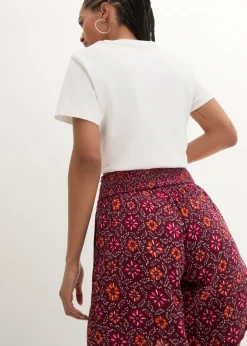 New Pantalón corto sin cierre, estampado y con cintura elástica Mujer Shorts|Pantalones