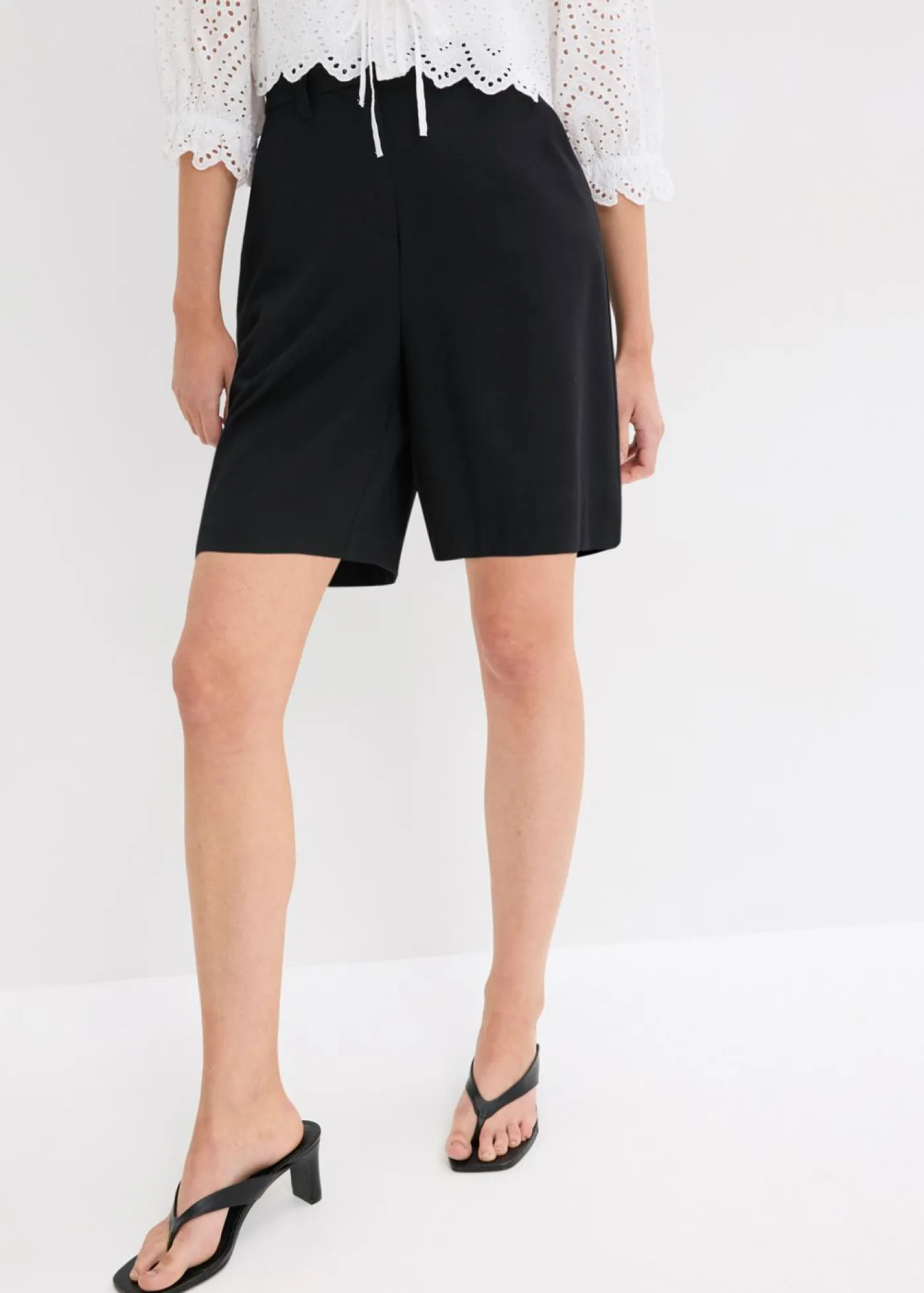 Clearance Pantalón corto tipo bermudas con pinzas Mujer Shorts|Pantalones