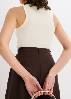 Hot Pantalón corto tipo bermudas con pinzas Mujer Shorts|Pantalones